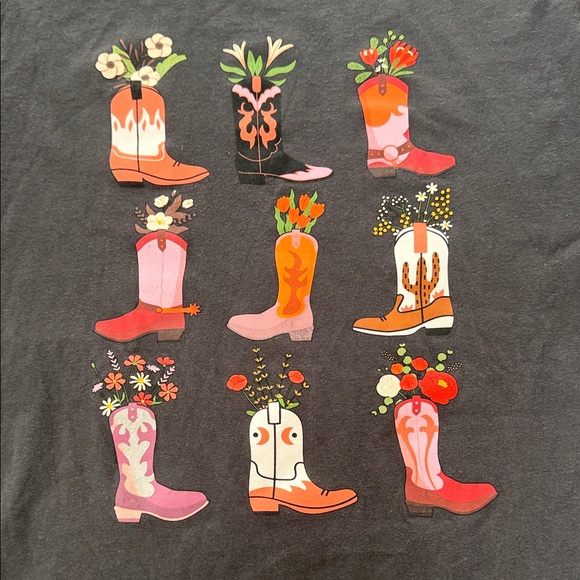 Floral & Boot Graphic Tee - Picture 2 of 4